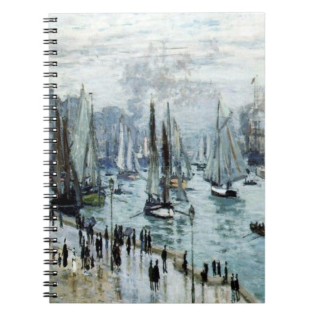 Caderno Espiral Claude Monet Barcos de Pesca que Saem do porto (Frente)
