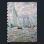 Caderno Espiral Claude Monet - Boats Regatta na Argentina<br><div class="desc">The Boats Regatta at Argenteuil / Regate a Argenteuil - Claude Monet,  Oil on Canvas,  1874</div>