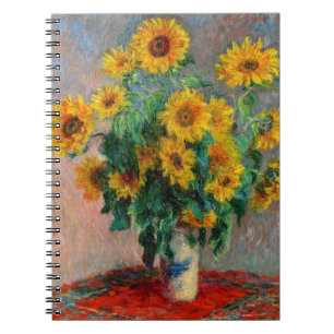 Caderno Espiral Claude Monet - Buquê de Sunflower