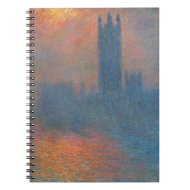 Caderno Espiral Claude Monet - Câmaras do Parlamento, Londres (Frente)