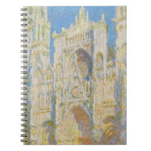 Caderno Espiral Claude Monet Catedral de Rouen Portal Luz da Manhã