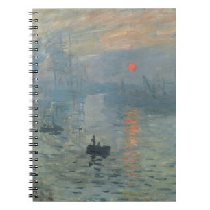 Caderno Espiral Claude Monet Impressão Nascer do Sol Soleil Levant
