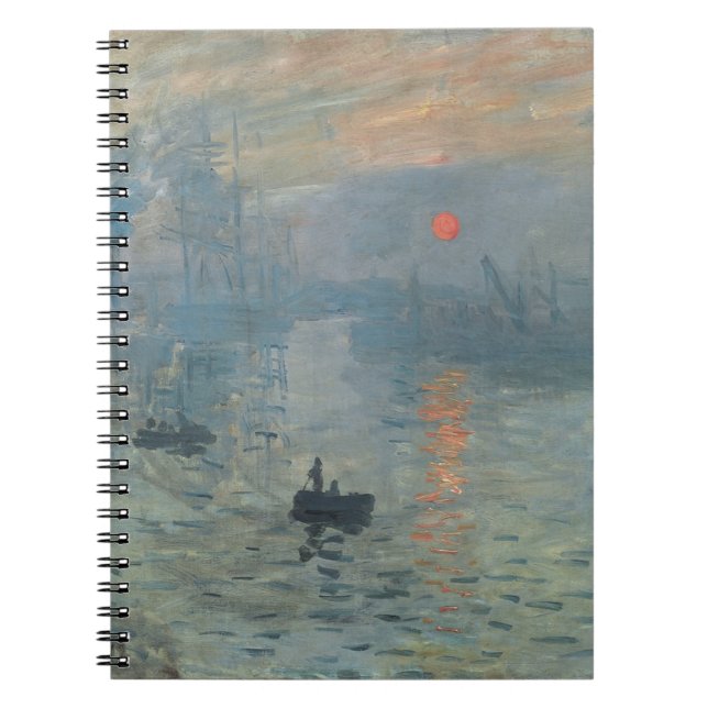 Caderno Espiral Claude Monet Impressão Nascer do Sol Soleil Levant (Frente)
