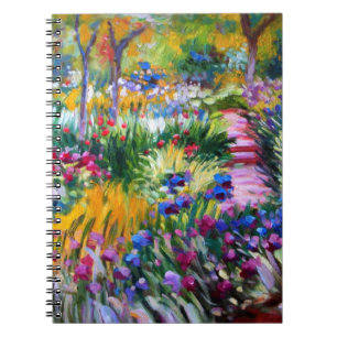 Caderno Espiral Claude Monet: Jardim da íris por Giverny