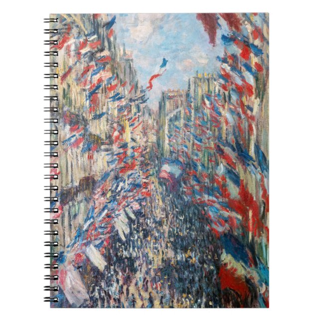 Caderno Espiral Claude Monet - La Rue Montorgueil - Paris (Frente)