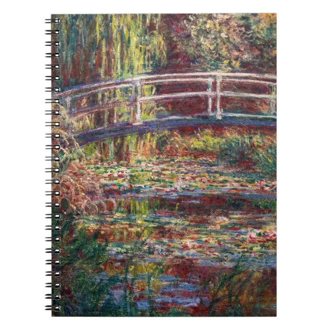 Caderno Espiral Claude Monet - Lagoa de Água Lily, Harmonia Rosa (Frente)
