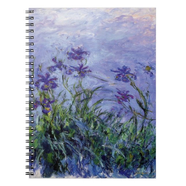 Caderno Espiral Claude Monet Lila Irises (Frente)