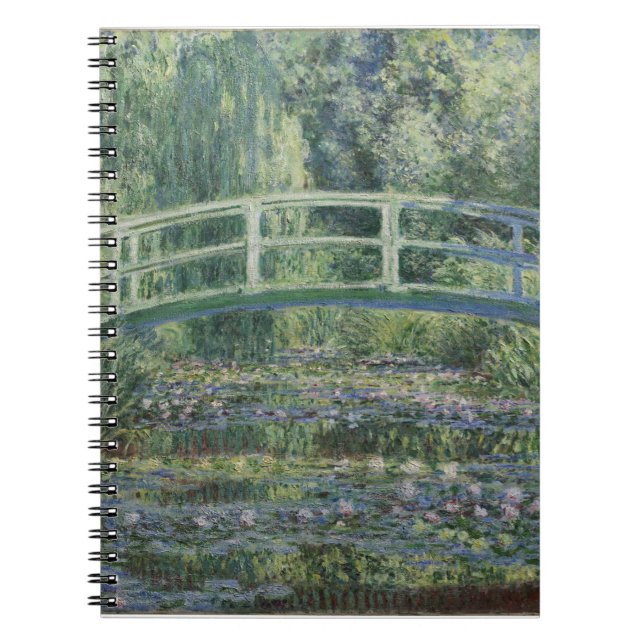 Caderno Espiral Claude Monet - Lírios De Água E Ponte Japonesa (Frente)