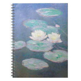 Caderno Espiral Claude Monet - Lírios De Água, Efeito Da Noite
