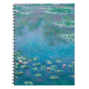 Caderno Espiral Claude Monet. Lírios De Água. impressionismo franc