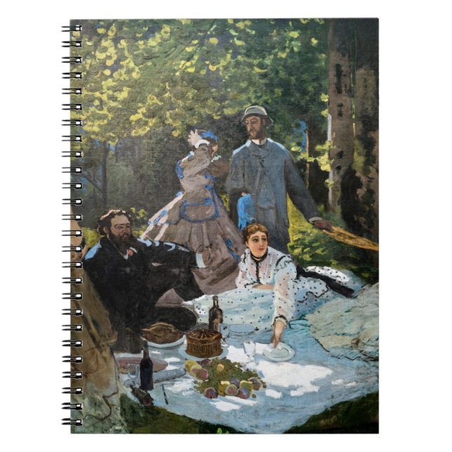 Caderno Espiral Claude Monet - Luncheon sobre a grama, Painel da D (Frente)