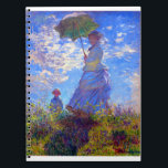 Caderno Espiral Claude Monet Mulher com Parasol<br><div class="desc">Mulher com Parasol pintada por Claude Monet em 1875.</div>