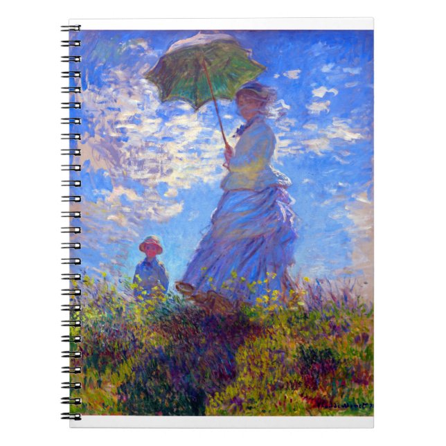 Caderno Espiral Claude Monet Mulher com Parasol (Frente)