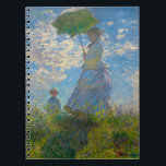 Caderno Espiral Claude Monet Mulher com Parasol<br><div class="desc">Inspire cada nota com a beleza impressionista. Este caderno apresenta a Mulher de Claude Monet com um Parasol, viva com blues, brancos suaves e verdes frescos. A luminosa cena mãe-filho adiciona serenidade e charme ao escrevendo diário. Com páginas alinhadas e um tamanho portátil, é perfeito para diários, notas de classe...</div>