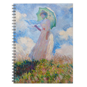 Caderno Espiral Claude Monet - Mulher com Parasol virada para a es