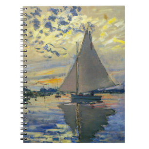 Caderno Espiral Claude Monet - Navio de vela no Le Petit-Gennevill