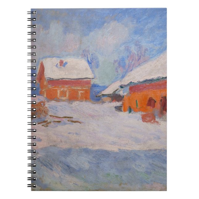 Caderno Espiral Claude Monet - Noruega, Casas Vermelhas em Bjorneg (Frente)