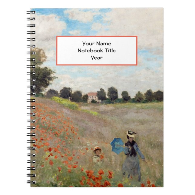 Caderno Espiral Claude Monet - Poppy Field (Frente)