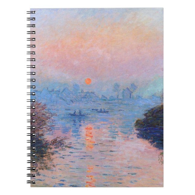 Caderno Espiral Claude Monet - Sunset No Sena (Frente)