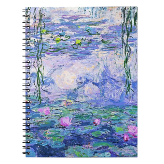 Caderno Espiral Claude Monet Water Libera A Arte Impressionante Fr (Frente)