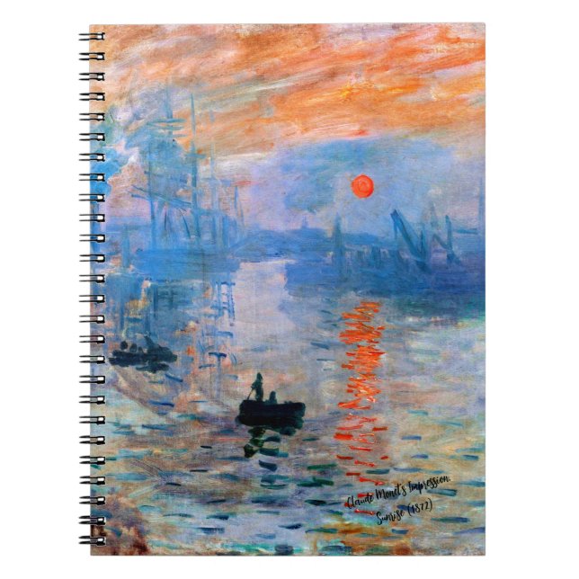 Caderno Espiral Claude Monet's Impression, Sunrise (1872) (Frente)