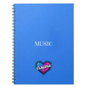 Caderno Espiral Claudia Blue