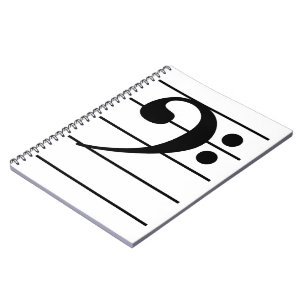Caderno Espiral Clef baixo em funcionarios