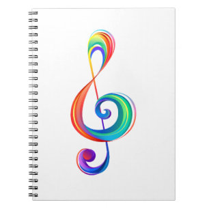 Caderno Espiral Clef (trecho de arco-íris)