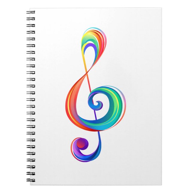 Caderno Espiral Clef (trecho de arco-íris) (Frente)