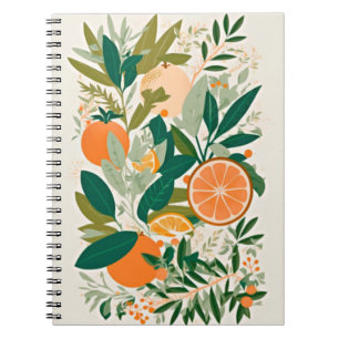 Caderno Espiral Clementina mandarina