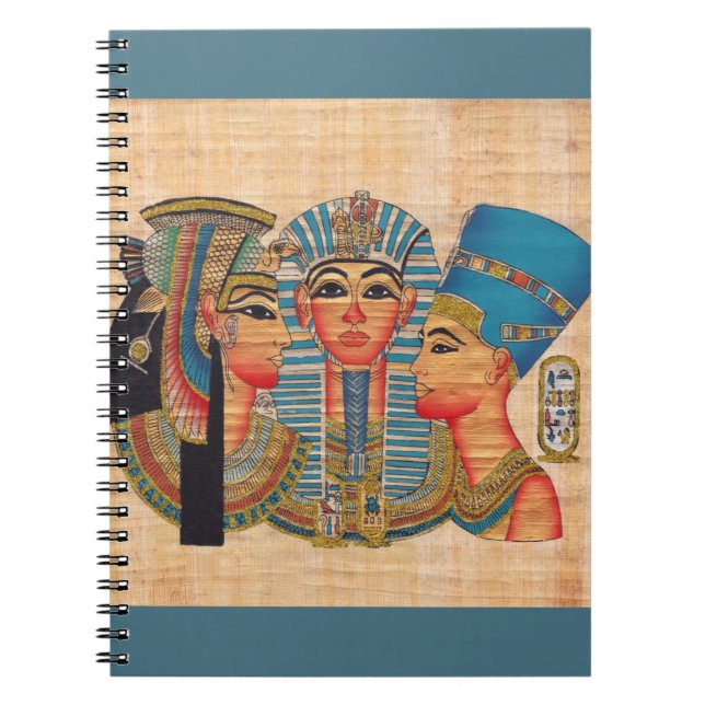 Caderno Espiral CLEOPATRA Egípcia Queen Vintage Style Trabalho de  (Frente)
