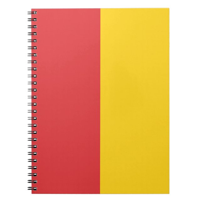 Caderno Espiral CLIENTE Vermelho e Dourado (Frente)