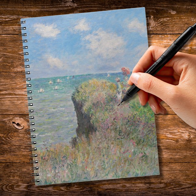 Caderno Espiral Cliff Walk em Pourville Monet (Criador carregado)