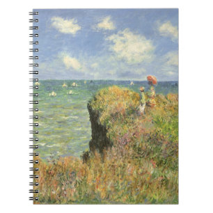 Caderno Espiral Cliff Walk em Pourville por Claude Monet