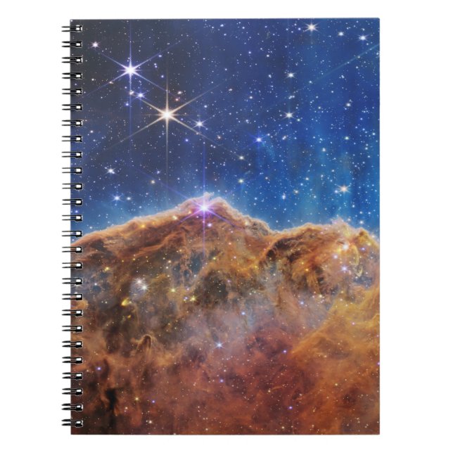 Caderno Espiral Clipes Cósmicos do Telescópio Espacial JWST James  (Frente)