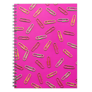 Caderno Espiral Clipes de papel