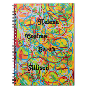 Caderno Espiral Clone membros de clube Helena, Sarah, Allison e