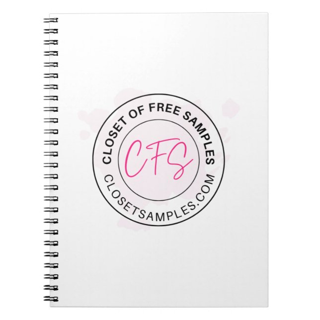 Caderno Espiral Closet of Free Samples Logo 2021 Edition (Frente)