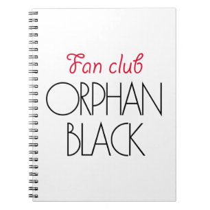 Caderno Espiral Clube de fãs preto órfão