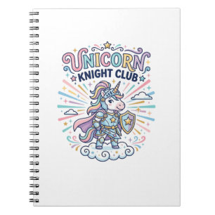 Caderno Espiral Clube do Cavaleiro Unicórnio Roupas Prontas para I