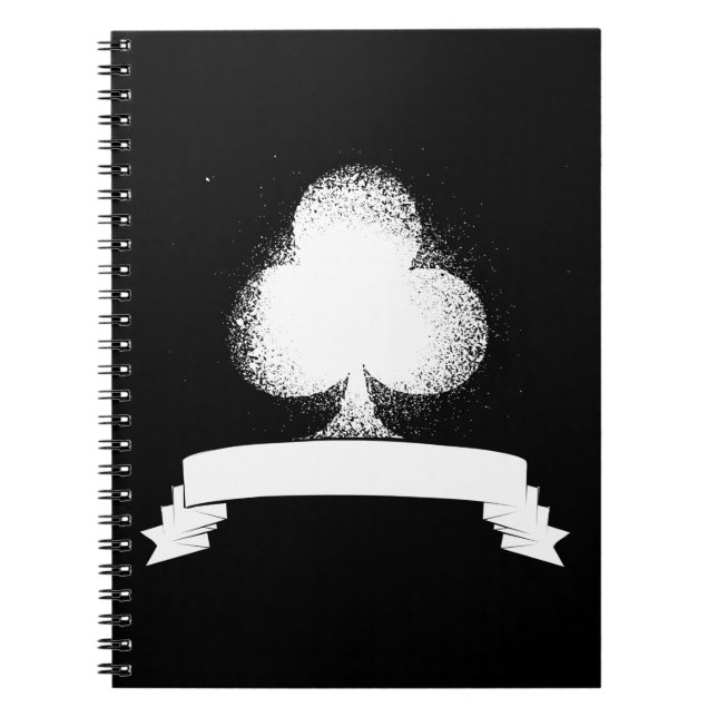 Caderno Espiral Clube do Grunge no branco (Frente)