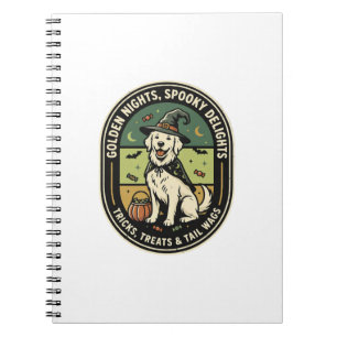 Caderno Espiral Clube Noturno Assombrado do Retriever Dourado de H