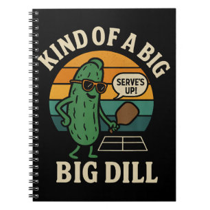 Caderno Espiral Clube Social de Pickleball Engraçado Big Dill