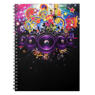 Caderno Espiral Clube Urbano Hip Hop DJ Dançando Música de Dança