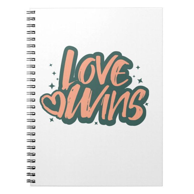 Caderno Espiral Cobertor de Fleece Love Wins (Frente)