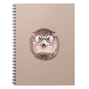 Caderno Espiral Cobertura de aquarela em óculos