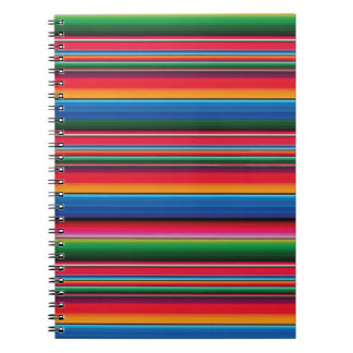 Caderno Espiral Cobertura tradicional mexicana Sarape Saltillo