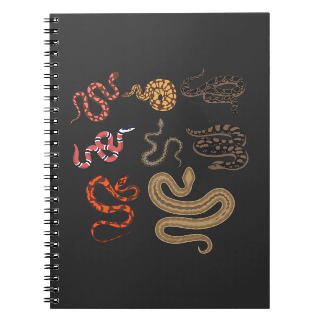 Caderno Espiral Cobra Hunter Reptile Collector Animal Education (Frente)