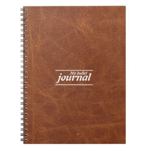 Caderno Espiral Cobrir de aparência de couro castanho clássico par