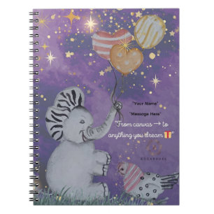 Caderno Espiral cobrir "Elephant & Polka Hen" Boganhues